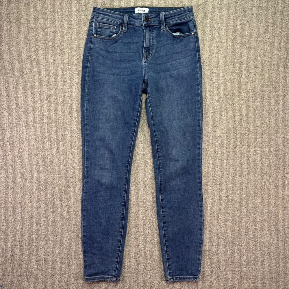 Pistola Women's Dark Wash Skinny Jeans Size 27 P6731MTW-GUT Stretch Denim